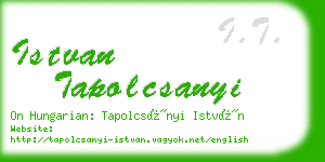 istvan tapolcsanyi business card